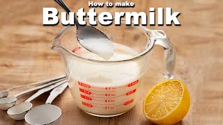 Make Buttermilk at Home  Buttermilk Substitute [upl. by Aiem954]