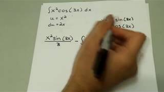 Integration by Parts a more complex example [upl. by Ggerg]