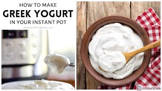 Instant Pot Greek Yogurt Recipe [upl. by Nek]