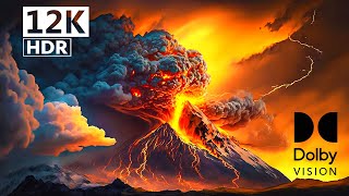 EXPLOSIVE COLORS  12K ULTRA HD HDR LAVA IN 120 FPS [upl. by Zelig]