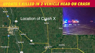 UPDATE 1 Killed In Polk County Head On Crash Near Euclid MN  Victim Michael T Weiland [upl. by Anaicilef]