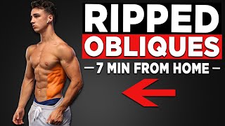 7 MIN LEGENDARY OBLIQUES NO EQUIPMENT BODYWEIGHT WORKOUT [upl. by Yentihw129]