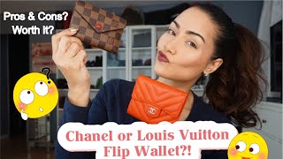 Chanel Flip Wallet VS Louis Vuitton Victorine Wallet Comparison Video [upl. by Ilahsiav773]