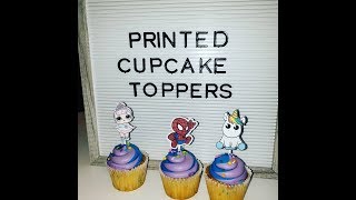 print then cut cupcake toppers with your Cricut print and cut [upl. by Ahsinrac]