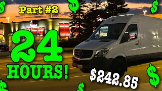 24 Hours Eating at Applebees and Stealth Camping • Part 2 [upl. by Previdi188]