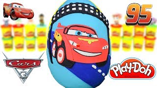 Huevo Sorpresa Gigante de Rayo McQueen de Cars 3 de Plastilina Play Doh en Español Lightning McQueen [upl. by Thurlow700]