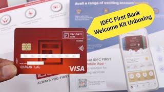 IDFC First Bank Welcome Kit Unboxing 2024  IDFC Visa Classic Debit Card benefits [upl. by Clough117]