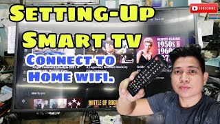 Panu i connect ang Smart tv sa wifi Tagalog [upl. by Richelle]