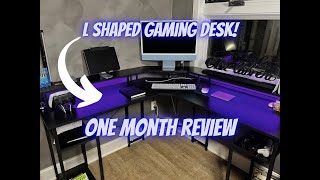 One Month Review of the Coleshome L Shaped Gaming Desk [upl. by Ettennaej]