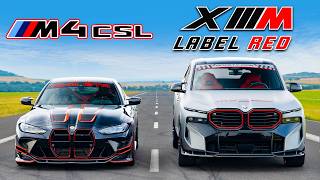 Tuned BMW M4 CSL v XM Label Red DRAG RACE [upl. by Corney]