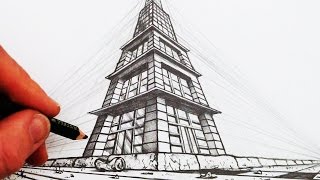 How to Draw in 3Point Perspective Narrated [upl. by Wiebmer]