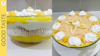 Banana Biscuit Trifle recipe by Good Taste GT [upl. by Dnalor]