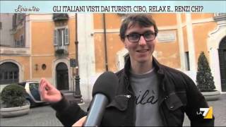 Gli italiani visti dai turisti cibo relax e  Renzi chi [upl. by Nalo188]