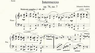 Intermezzo op 76 no 7  Johannes Brahms  Piano Repertoire 9 [upl. by Barthol959]