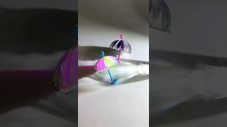 回すとキラキラ🌈✨透明折り紙で傘の折り紙☂️ 折り紙 origami ミニチュア [upl. by Bainbrudge]