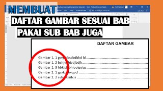 CARA MEMBUAT DAFTAR GAMBAR OTOMATIS SESUAI BAB DAN SUBBABNYA [upl. by Marita]