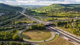 Kreuzung der Superlative  das Weinsberger Kreuz  Die Region von oben [upl. by Geof]