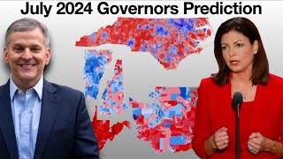 UPDATED 2024 Gubernatorial Predictions July 25 2024 [upl. by Philpot86]