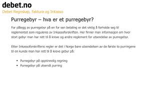 Purregebyr – hva er et purregebyr  Debet Faktura og Inkasso [upl. by Aem]