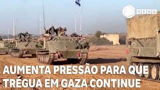 Aumenta pressão internacional para que cessarfogo em Gaza continue [upl. by Acimad]