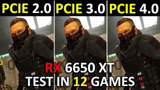 RX 6650 XT PCIe 20 vs PCIe 30 vs PCIe 40  Test In 12 Games  is there a Difference 🤔  2024 [upl. by Leinahtam]