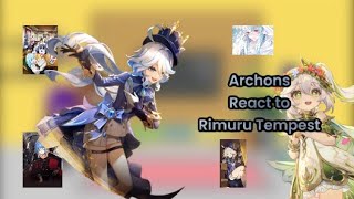 Archons react to Rimuru Villain Rimuru Gacha reaction ship Rimuru x Harem [upl. by Ycram]