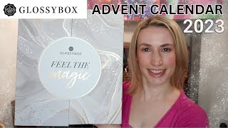 GLOSSYBOX 2023 ADVENT CALENDAR UNBOXING [upl. by Aliuqaj173]