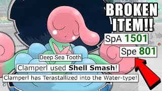 DEEP SEA TOOTH SHELL SMASH CLAMPERL IS SO GOOD POKEMON SCARLET AND VIOLET  POKEMON SHOWDOWN [upl. by Pages]