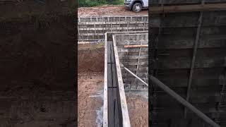 yard wall pour today concrete concreteconstruction foundation proconcrete standupscreed [upl. by Ttezil268]