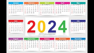 2024 Calendar Free Download  123FreeVectors [upl. by Aicetal]