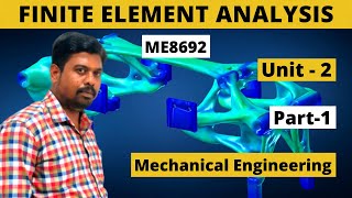 Finite Element Analysis FEA ME8692  UNIT2 Part1 Tamil [upl. by Asyl714]