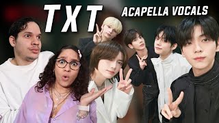 Waleska amp Efra react to TXT LIVE VOCALS COMPILATION [upl. by Harbison289]