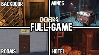 Roblox DOORS Backdoor  Hotel  Rooms  Mines  Full Game Walkthrough [upl. by Ainel]