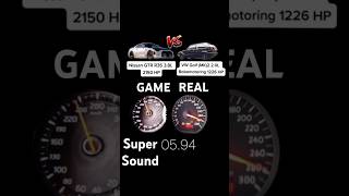 Nissan GTR R25 Vs VW Golf 2 MK2  nissan vw acceleration sound [upl. by Ioved]