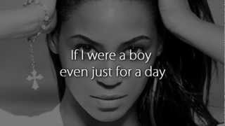 Beyonce  If I Were A Boy lyrics on screen HD [upl. by Valerian]