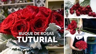 Como hacer un ramo de rosas [upl. by Dreddy531]