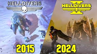 Helldivers 1 vs Helldivers 2 Comparison 2015 vs 2024 [upl. by Judon644]