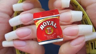 COMO FAZER AS UNHAS CRESCER RÁPIDO  UNHAS CURTAS A LONGAS e NATURAIS EM 3 SEMANAS  USE PÓ ROYAL [upl. by Attayek]