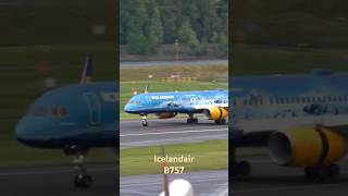 icelandair aviation planespotting airport landing b757 pdx landing [upl. by Einiffit863]