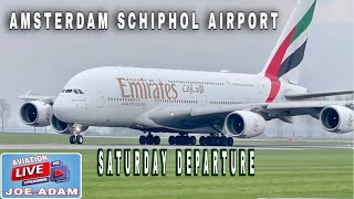 Live Departures then Arrivals At Amsterdam Schiphol Airport [upl. by Ellenaej]