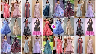 New Lawn Long Frock Designs 2024  Anarkali Plain Frocks SaymaCollection [upl. by Aehsal]