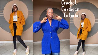 How To Crochet A Cardigan All Sizes [upl. by Giacamo]