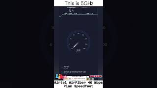 Airtel AirFiber 5GHz Speed Test for the 40 Mbps Plan airtelairfiber [upl. by Einaffets]