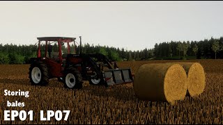 Storing strawbales  FS22 Niemiskylä LP07 singleplayer [upl. by Oironoh]