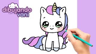 COMO DIBUJAR UN UNICORNIO PASO A PASO  DIBUJOS KAWAII  DIBUJOS FACILES  HOW TO DRAW UNICORN [upl. by Acnairb]