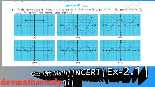 CLASS 10th Chapter 2 Polynomial बहुपद EXERCISE 21 NCERT SOLUTIONS  EX 21 CLASS 10  CLASS 10 q1 [upl. by Ydnolem]