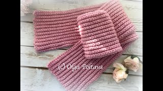 How to Crochet Scarf for Women Men Children Knit Like Crochet Scarf Crochet Video Tutorial [upl. by Llewellyn]