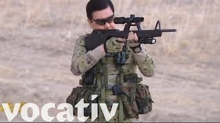 Heres A Combat Propaganda Video Starring Turkmenistan President Berdymukhammedov [upl. by Navanod]