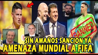 REACCIONO A EL MUNDO CONTRA LA FIFA Y CONMEBOL Y LA SANCIÓN A ARGENTINA Y EL DIBU [upl. by Leodora]