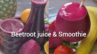 Beetroot juice and Smoothie for Better Health Energy Booster [upl. by Bocock]